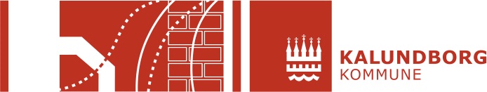 Vej, ejendom og affalds bomærke illustrerer musten, trafikvej, streger og kommunens logo